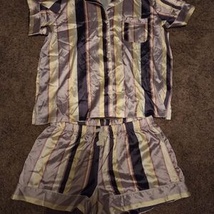 Victoria's Secret Purple and Yellow Pajama Set